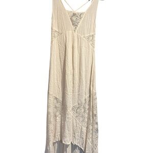 POL Cream High Low Dress